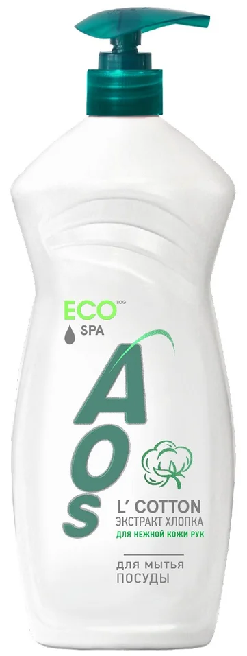 AOS Жидкость для посуды ECO c Экстрактом хлопка, 650мл