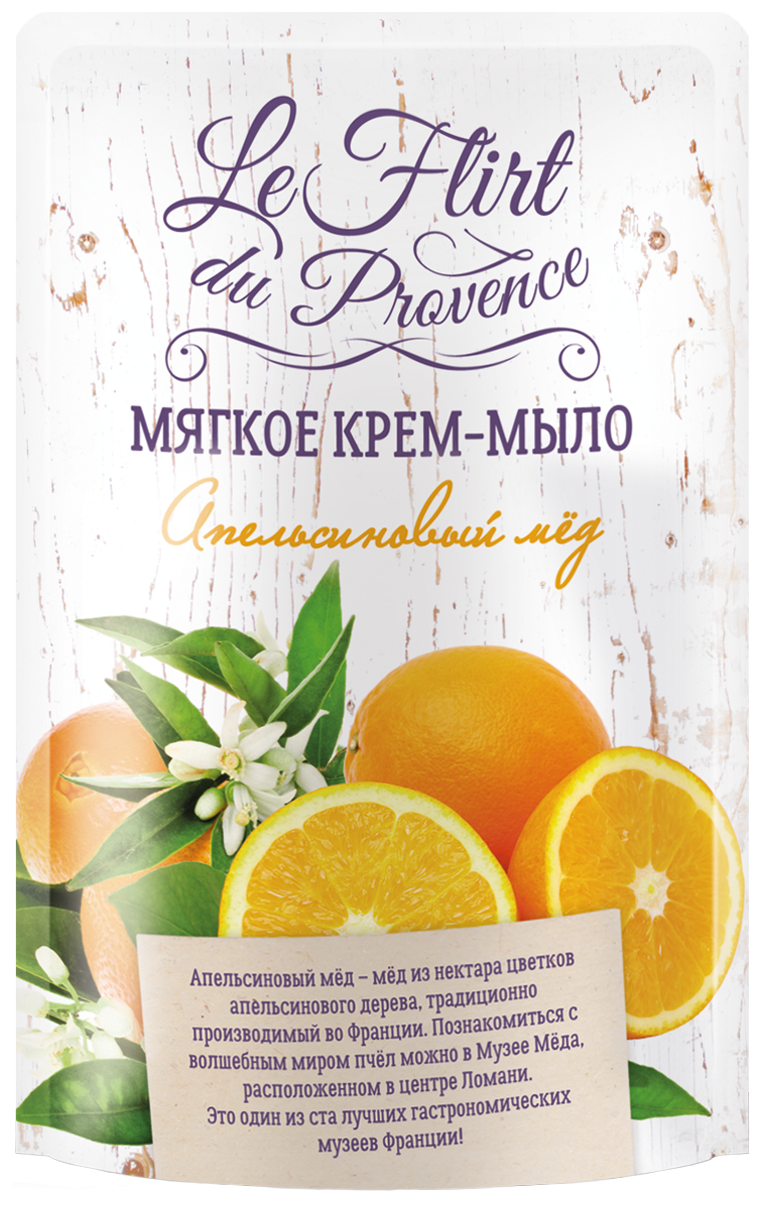 Le Flirt Крем-мыло Апельсиновый мед сменный блок, 500мл