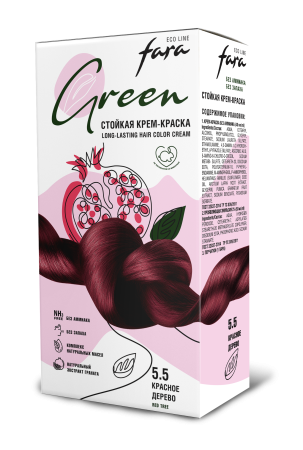 Fara Eco Line Green Краска для волос 5.5 Красное, дерево