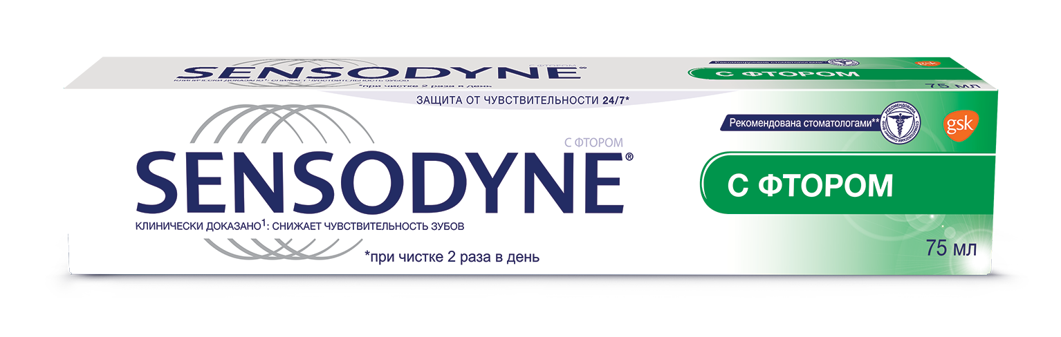 Зубная с фтором. Sensodyne зубная паста с фтором 75 мл. Сенсодин з/п 75 мл f с фтором.