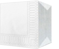 Люкс Салфетки бумажные 2-слойные Белые 24х24см, 50шт