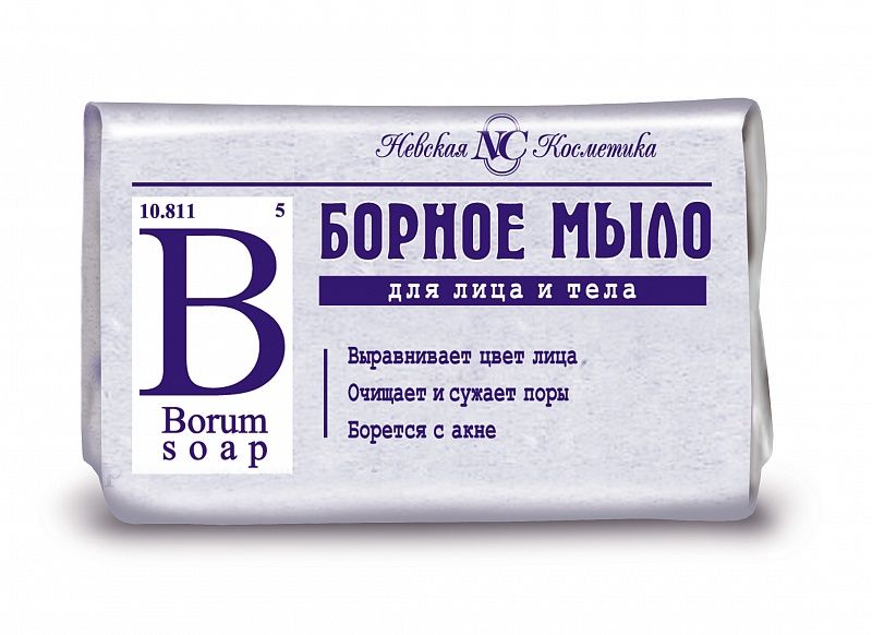 Невская Косметика Туалетное мыло Борное, 90г