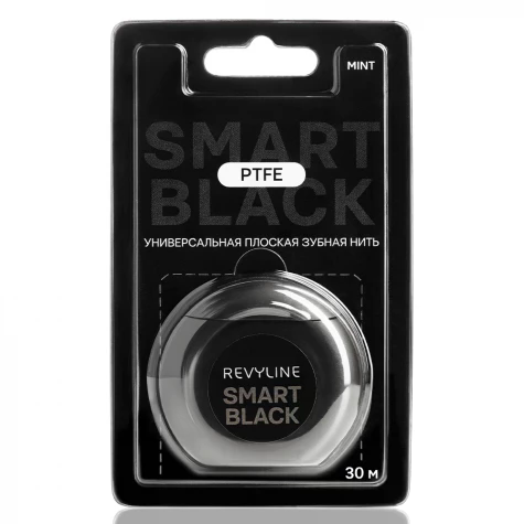 Revyline PTFE SMART BLACK EDITION Зубная нить вощеная мятная 30м