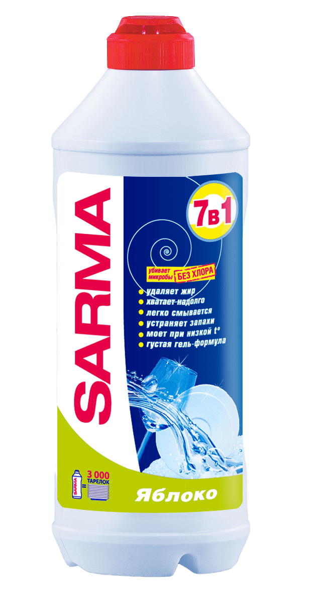 Sarma Жидкость для посуды Яблоко, 500мл