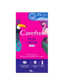 Carefree Прокладки ежедневные Plus Large Fresh 36 шт