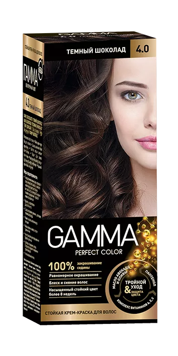 GAMMA PERFECT COLOR Стойкая крем-краска 4.0 Темный, шоколад