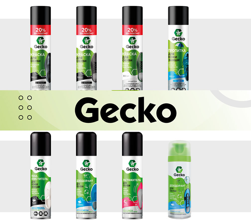 Gecko средства по уходу за обувью