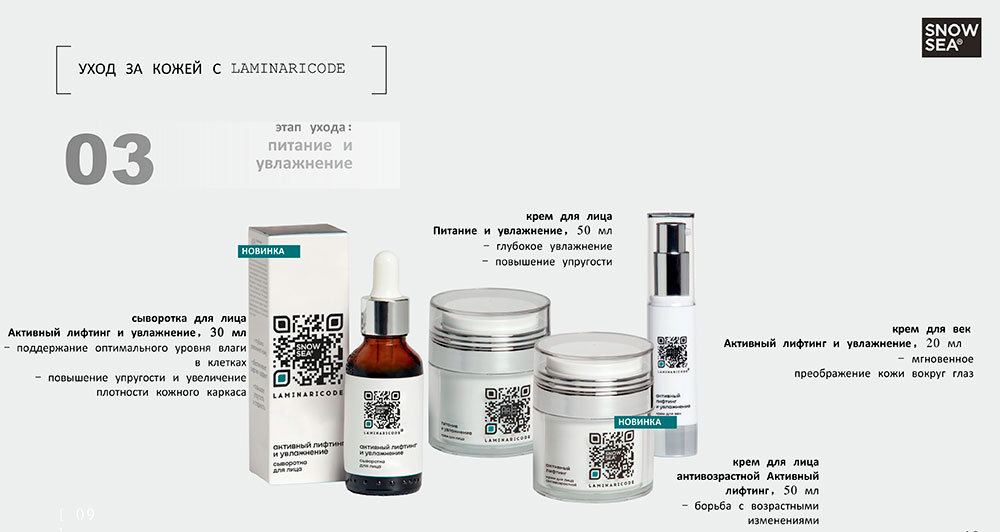  Продукция Lamanariacode питание и увлажнение кожи