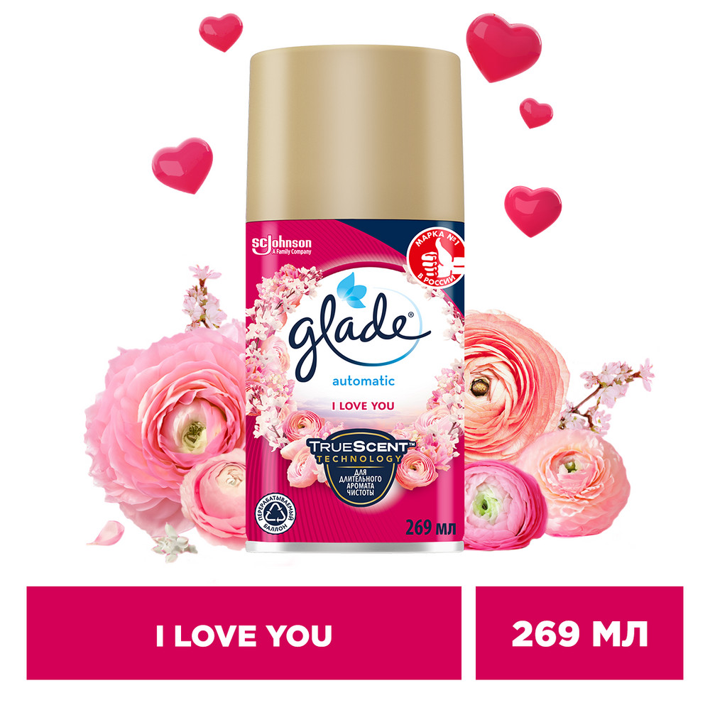 Освежитель воздуха Glade Automatic Автоматический I Love You