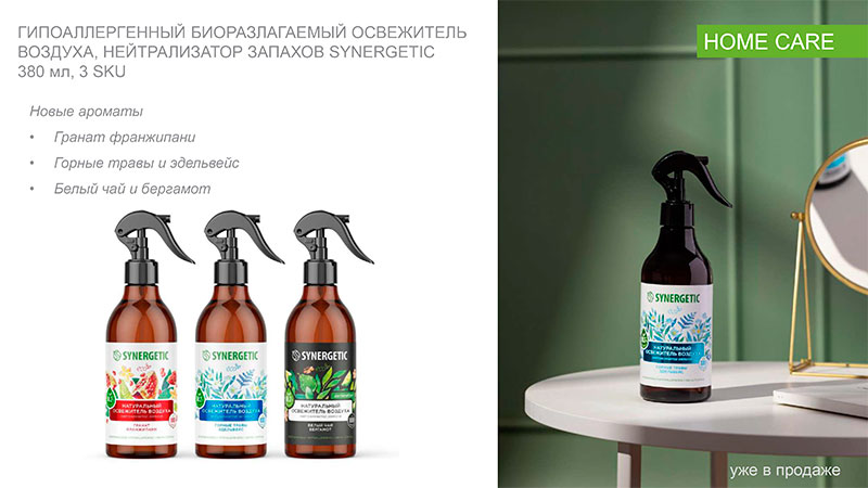 SYNERGETIC освежитель воздуха гиппоаллергенный