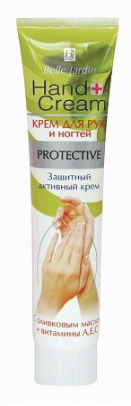 Belle Jardin Крем для рук и ногтей Protective c оливковым маслом + витамины А,С,Е ,защитный, 125мл