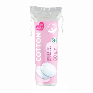 LP CARE Диски ватные двусторонние из хлопка 80шт