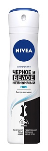 Nivea Део спрей Невидимая защита д/черного и белого Pure 150мл (6шт)