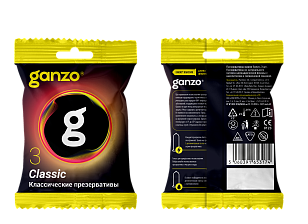 GANZO Презервативы Classic Black edition 3шт