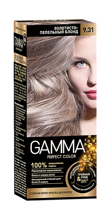 GAMMA PERFECT COLOR Стойкая крем-краска 9.31 Золотисто-пепельный, блонд