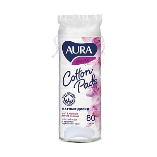 AURA Ватные диски, 80шт