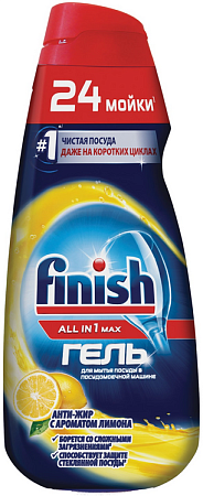 Finish AIO Max Гель для ПММ Лимон, 600мл