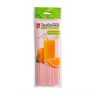 GRIFON Трубочки гофрированные для напитков 21см 50шт, (п/эт)