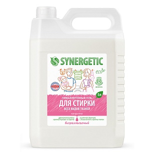 SYNERGETIC Средство для стирки универсальный гель, 5л