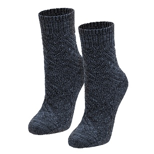 RuSocks Носки п/ш 72% с рельефным рис. жен. т.синие 23-25р-р