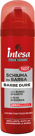 INTESA Пена для бритья для жесткой бороды с маслом Карите и Баобаба 300мл