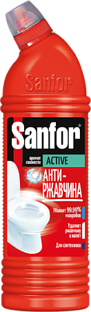 Sanfor Active Средство чистящее для туалета Антиржавчина, 1000мл