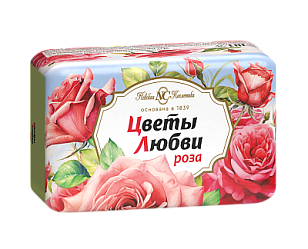 Невская Косметика Туалетное мыло Цветы любви Роза 90г