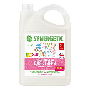SYNERGETIC Средство д/стирки Color гель 3,75л