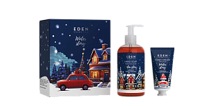 EDEN Winter story BLUE Подарочный набор №2 (Крем д/рук 50мл+Жидкое мыло 245мл)