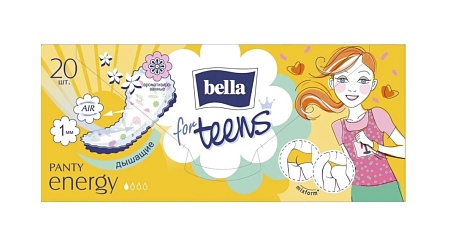 Bella for teens energy deo Прокладки ежедневные ультратонкие, 20шт