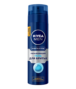 Nivea MEN Гель для бритья Защита и уход увлажняющий, 200мл