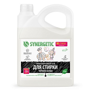 SYNERGETIC Средство для стирки для черного белья гель, 2,75л
