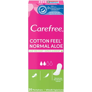 Carefree Прокладки ежедневные Cotton Feel Normal Aloe 20шт