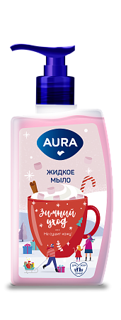 AURA Жидкое мыло Зимний уход флакондозатор, 300мл