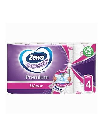 ZEWA Premium Decor Бумажные полотенца, 4шт