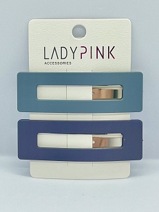 LADY PINK Набор заколок PLASTIC голубых, 2шт