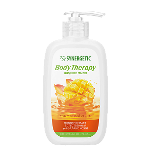 SYNERGETIC Жидкое мыло Body Therapy Манговый мусс 250мл