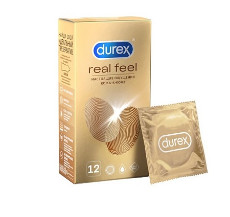 Durex Realfeel Презервативы для естественных ощущений, 12шт