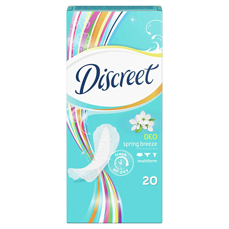 Discreet Прокладки ежедневные Deo Spring Breeze Multiform Single, 20шт