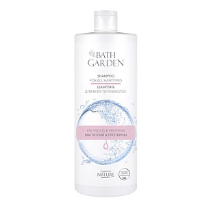 Bath Garden Шампунь для всех тип волос Магнолия и Протеины, 1000мл