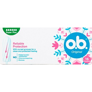 o.b. Тампоны Original Super Plus 16 шт