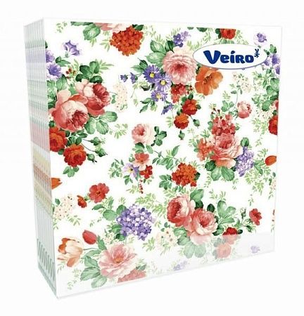 Вейро Салфетки бумажные 3-слойные Цветы-винтаж 33х33см, 20шт