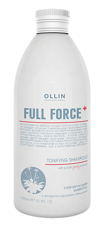 Ollin Professional Full Force Шампунь Тонизирующий с экстрактом пурпурного женьшеня, 300мл