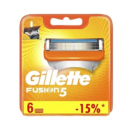 Gillette Fusion Кассеты, 6шт