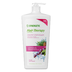 SYNERGETIC Шампунь Себорегулирующий HAIR THERAPY 900мл