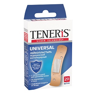 TENERIS Пластырь Universal 7,6х1,9см 20шт