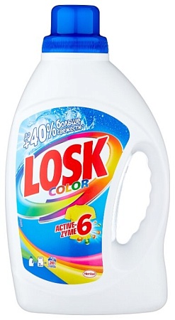 Losk Жидкое средство для стирки Color гель 1,3л (4шт в, кор)