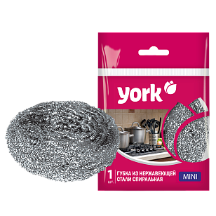 YORK Губка стальная спиральная Мини