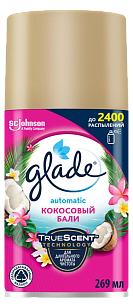 Glade Освежитель воздуха Automatic см.баллон Кокосовый Бали 269 мл