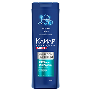 CLEAR MEN Шампунь Контроль жирности 380мл
